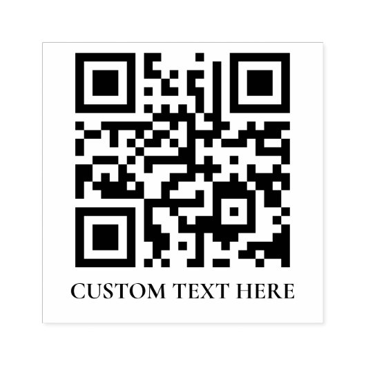 Moderne QR-code aangepaste tekst merkdesign Rubberstempel (Afrduk)