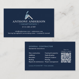 Moderne QR-code Aannemer/Bouwsector Visitekaartje