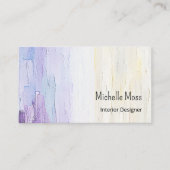 Moderne QR-code Abstracte Paarse interieurontwerpe Visitekaartje (Voorkant)