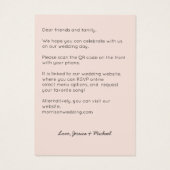 Moderne QR-code allemaal in één uitnodiging voor e Visitekaartje (Achterkant)