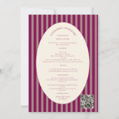 Moderne QR-code Bachelorette-weekendprogramma Kaart (Achterkant)
