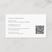 Moderne QR Code Beautician Salon Loyalty Kaart (Achterkant)