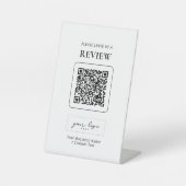 Moderne QR-code bedrijfsbeoordeling Reclamebord Met Voetstuk (Voorkant)