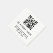 Moderne QR-code Bedrijfsnaam of Logo Servet (Hoek)