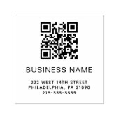 Moderne QR-code Bedrijfsnaam of Logo Zelfinktende Stempel (Design)