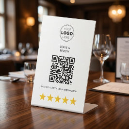Moderne QR-code beoordelingsverzoek voor bedrijven Reclamebord Met Voetstuk
