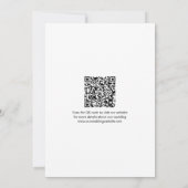 Moderne QR-code Bewaar de datum Foto Bruiloft Kaart (Achterkant)