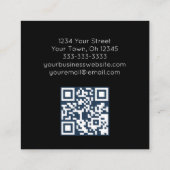 Moderne QR-code Botanisch groen Trendy Vierkante Visitekaartje (Achterkant)