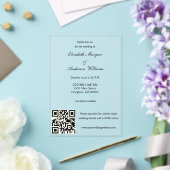 Moderne QR-code bruiloft Acryl Uitnodigingen (Insitu (Huwelijk))