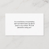 Moderne QR-code bruiloft Informatiekaartje (Achterkant)