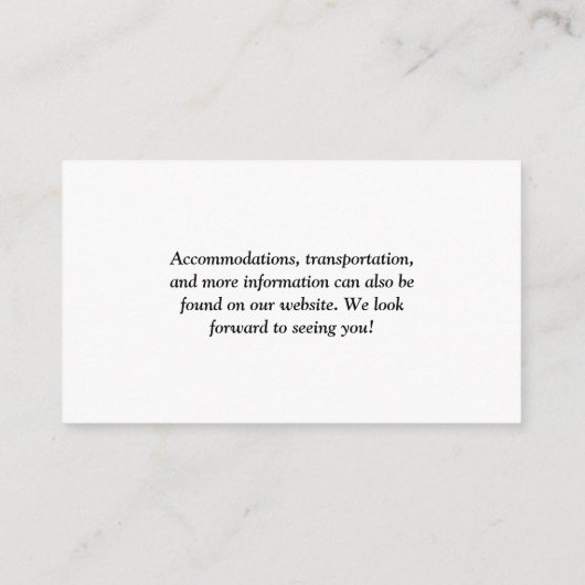 Moderne QR-code bruiloft Informatiekaartje (Achterkant)