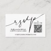 Moderne QR-code bruiloft Informatiekaartje (Voorkant)