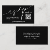 Moderne QR-code bruiloft Informatiekaartje (Voorkant / Achterkant)