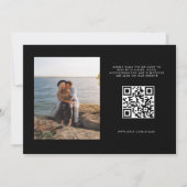Moderne QR-code bruiloft met foto's Kaart (Achterkant)