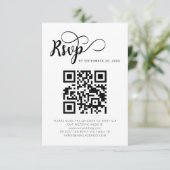Moderne QR-code bruiloft RSVP Kaarten (Staand voorkant)