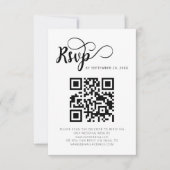 Moderne QR-code bruiloft RSVP Kaarten Kaartje (Voorkant)