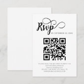 Moderne QR-code bruiloft RSVP Kaarten Kaartje (Voorkant / Achterkant)
