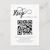 Moderne QR-code bruiloft RSVP Kaarten Kaartje (Voorkant)