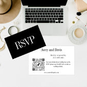 Moderne QR Code Budget Trouwruimte Kaart