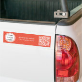 Moderne QR Code & Business Logo Professionele Auto Bumpersticker (Op Truck)
