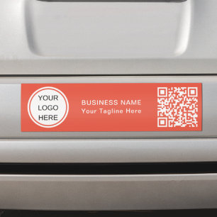 Moderne QR Code & Business Logo Professionele Auto Bumpersticker
