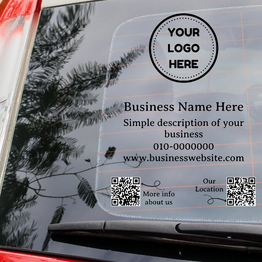 Moderne QR Code Business Promoot Auto of Raamsticker