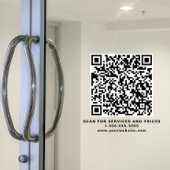 Moderne QR Code Business Raamsticker