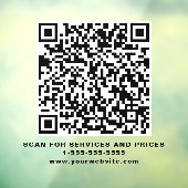 Moderne QR Code Business Raamsticker (Vel 3)