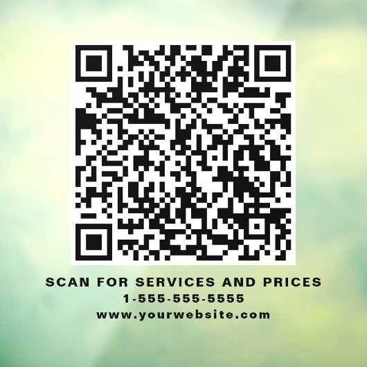 Moderne QR Code Business Raamsticker (Vel 3)