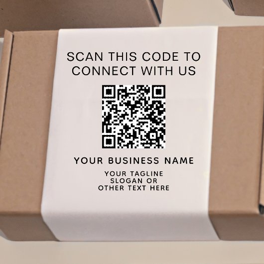 Moderne QR Code Business Zelfinktende Stempel