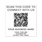 Moderne QR Code Business Zelfinktende Stempel (Design)
