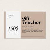 Moderne QR-code — cadeaubon Visitekaartje (Voorkant)