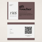 Moderne QR-code — cadeaubon Visitekaartje (Voorkant /achterkant)