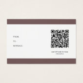 Moderne QR-code — cadeaubon Visitekaartje (Achterkant)