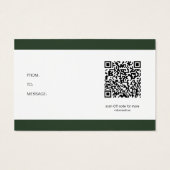 Moderne QR-code — cadeaubon Visitekaartje (Achterkant)