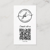Moderne QR Code Circle Zakelijke Logo Visitekaartje (Voorkant)