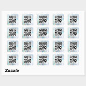 Moderne QR-code contactloze zaken Vierkante Sticker (Vel)