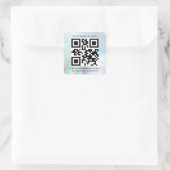 Moderne QR-code contactloze zaken Vierkante Sticker (Tas)
