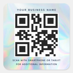 Moderne QR-code contactloze zaken Vierkante Sticker