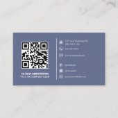 Moderne QR Code Custom Logo/Social Media Iconen Bl Visitekaartje (Voorkant)