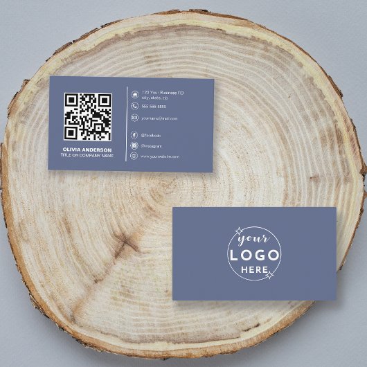 Moderne QR Code Custom Logo/Social Media Iconen Bl Visitekaartje