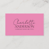 Moderne QR Code Custom Social Media Roze Visitekaartje (Achterkant)