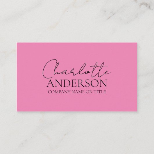 Moderne QR Code Custom Social Media Roze Visitekaartje (Achterkant)