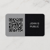 Moderne QR-code donker Visitekaartje (Voorkant)