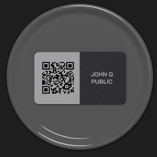 Moderne QR-code donker Visitekaartje