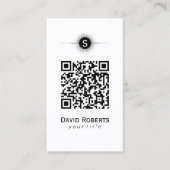 Moderne QR-code Eenvoudig naamwoord Visitekaartje (Voorkant)
