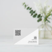 Moderne QR-code Eenvoudige professionele zakenman Visitekaartje (Staand voorkant)