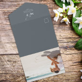 Moderne QR Code Elegant Grijs RSVP Online Classic All In One Uitnodiging