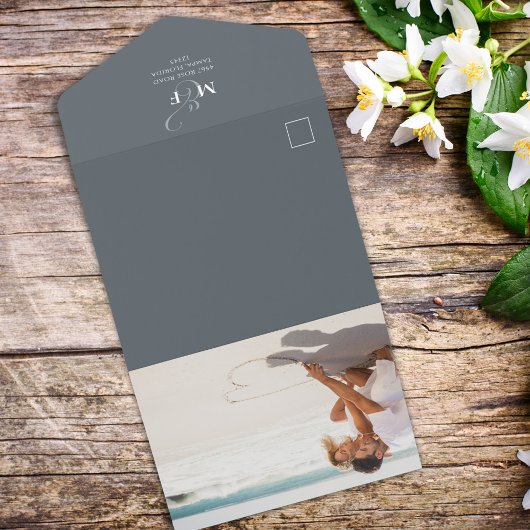 Moderne QR Code Elegant Grijs RSVP Online Classic All In One Uitnodiging