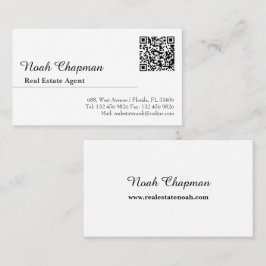Moderne QR-code Elegante makelaar Visitekaartje